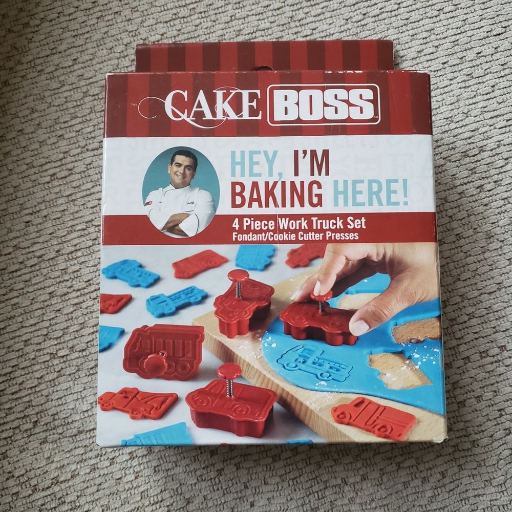 Cake Boss 4 Piece Work Truck Set - Fondant, Cookie Cutter Presses Buddy Valastro